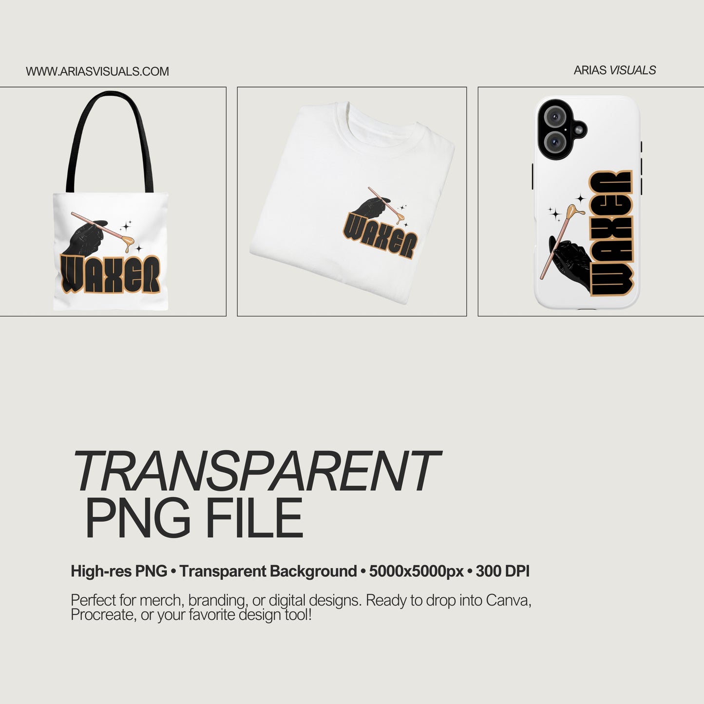 WAXER – Transparent PNG File for Wax Professionals